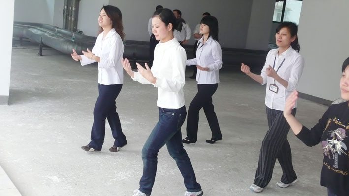 Tense rehearsal of company's annual meeting program